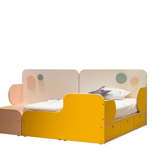 수납형 수퍼싱글 침대 (자작나무 + 양면 HPM)